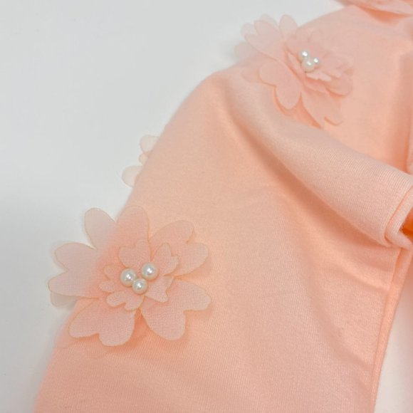 NWT CUTE Baby Girl Pearl Silky Flower Sweatshirt - Picture 5 of 6
